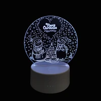 novelty 3d night lights santa claus 7 colors remote night lamp home table decor atmosphere bedside decor xmas kids gift