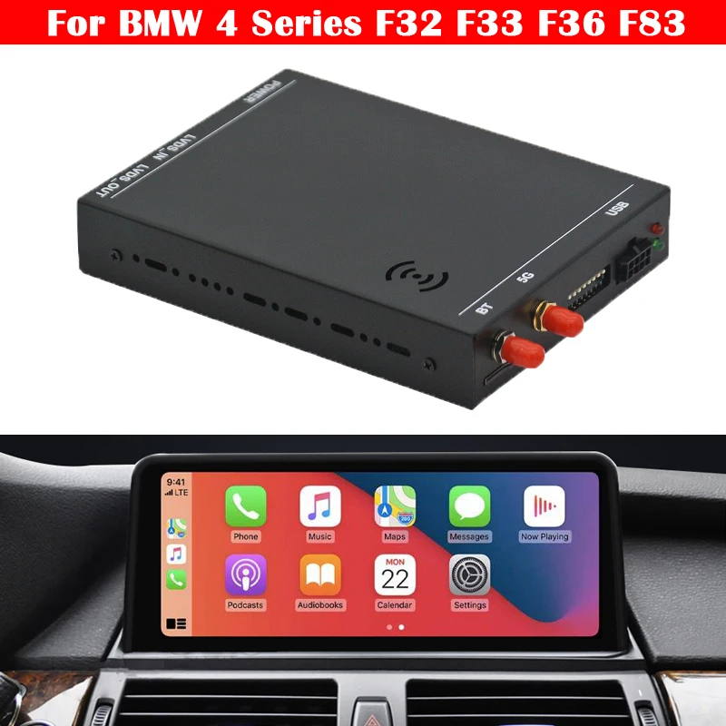 

For BMW 4 Series F32 F33 F36 F83 Car Multimedia Display Interface Mirror Link NBT EVO Wireless for Carplay for Android Decoder
