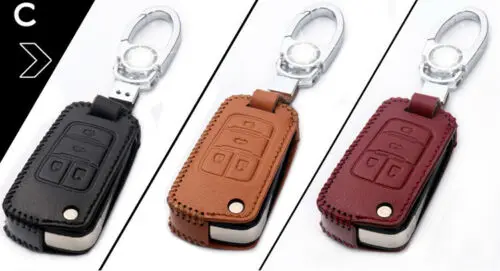 

PU Leather 4 Buttons Entry Remote Key Fob Protector Case Cover For Chevrolet