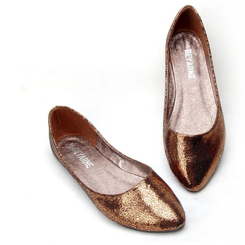 Женские балетки на плоской подошве Обувь для танцев мягкой с острым носком