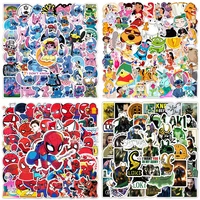 50pcs disney mix cartoon anime stickers aesthetic graffiti decals laptop diary scrapbook phone waterproof sticker for kids toy