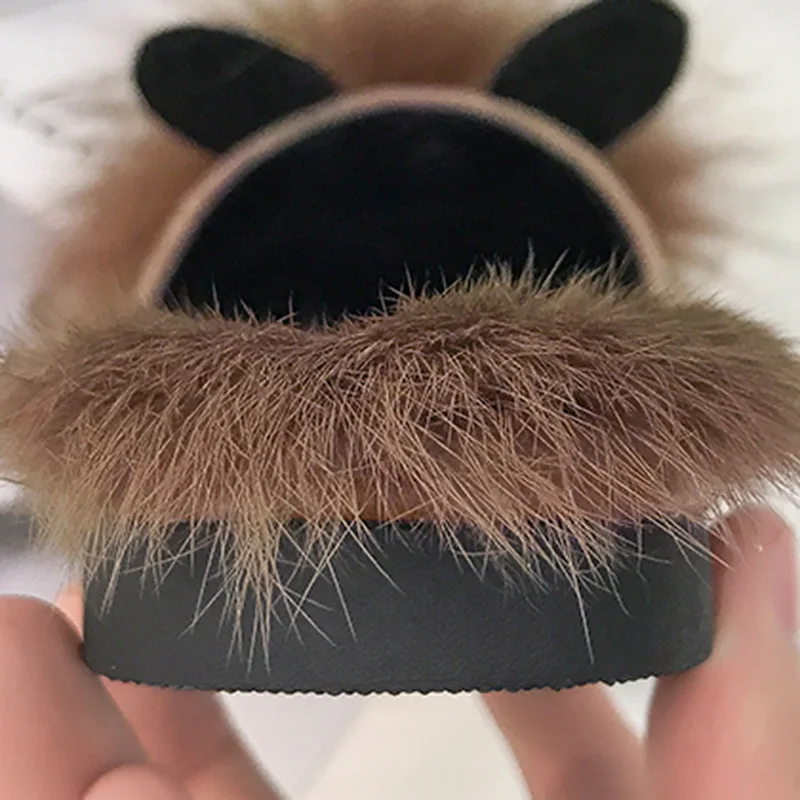 Новинка осени с заячьими ушками меховые тапочки Повседневное блестящие сандалии