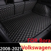 sj custom fit full set waterproof car trunk mat tail boot tray liner cargo rear pad cover for volkswagen vw bora 2008 2009 2021