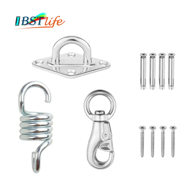 

Гамак кресло Ultimate подвесных аксессуаров комплект 500 фунтов лёгкий нейлоновый трос Ёмкость гамак на весну, поворотный крюк, и потолочный гам...