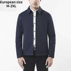 Мужская зимняя куртка на молнии, с длинным рукавом и боковым карманом