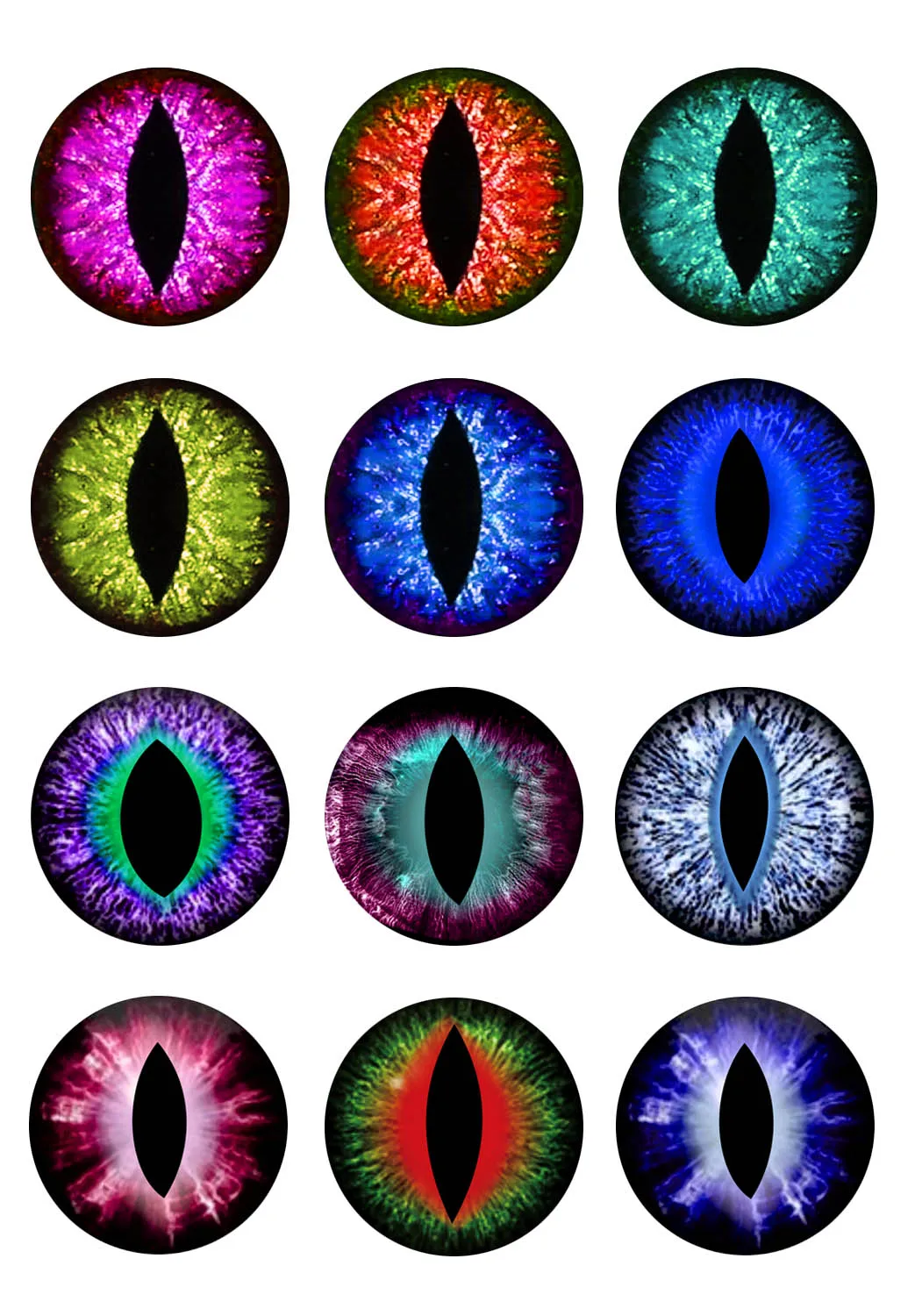 10 30 шт./лот Круглый купол в форме кошачий глаз фото стеклянный кабошон от мм до