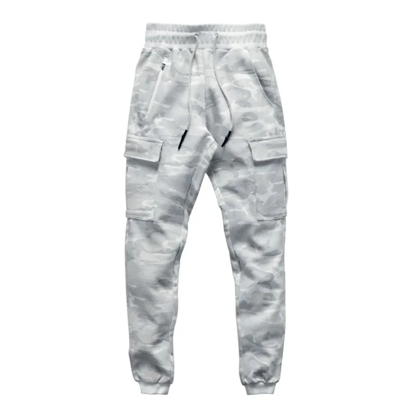

Camouflage grey sports leisure jogging men's spring and autumn pants pocket pants men's fashion jogging pants fitness overalls