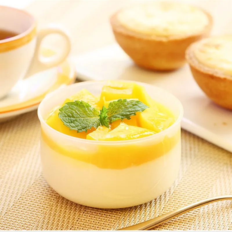 

50pcs High quality frosted transparent ice cream cup party favors pudding cup wedding birthday DIY dessert cups with lid