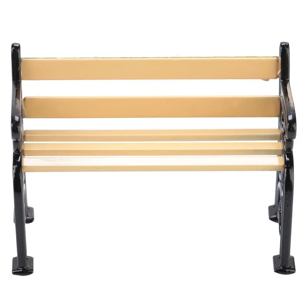 1:12 садовая деревня патио парк скамейка кукольный домик миниатюрная мебель стул