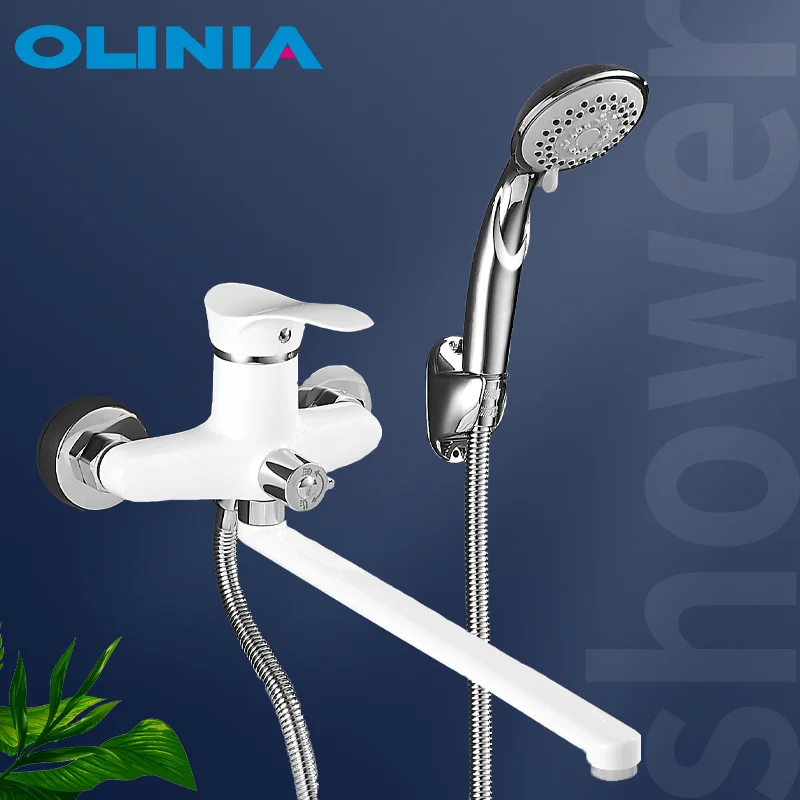 

OLINIA Bathroom Bathtub Faucet Shower Faucet Set Mixer Wall Mounted Waterfall Bathtub Faucet with Handheld Shower Head OL8096