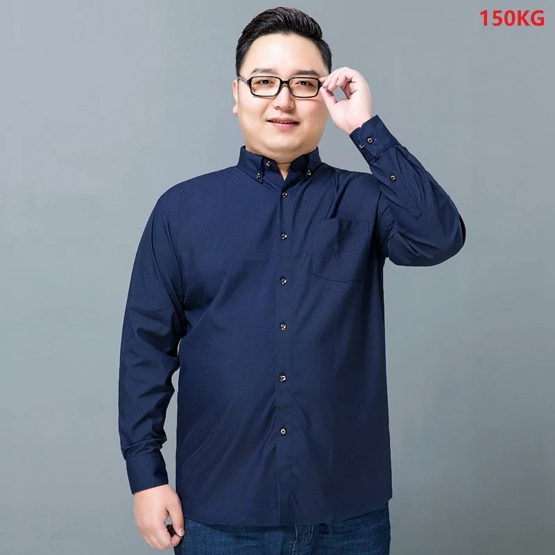 Мужская рубашка с длинными рукавами высокого качества для папы большие размеры