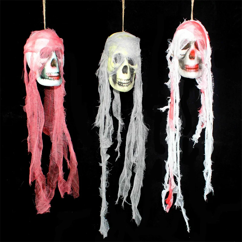 

Кожух на Хэллоуин для мамы, призрак, череп, марлевый шарф, европейский и американский стиль, имитация ужасов, человеческих костей, карнаваль...