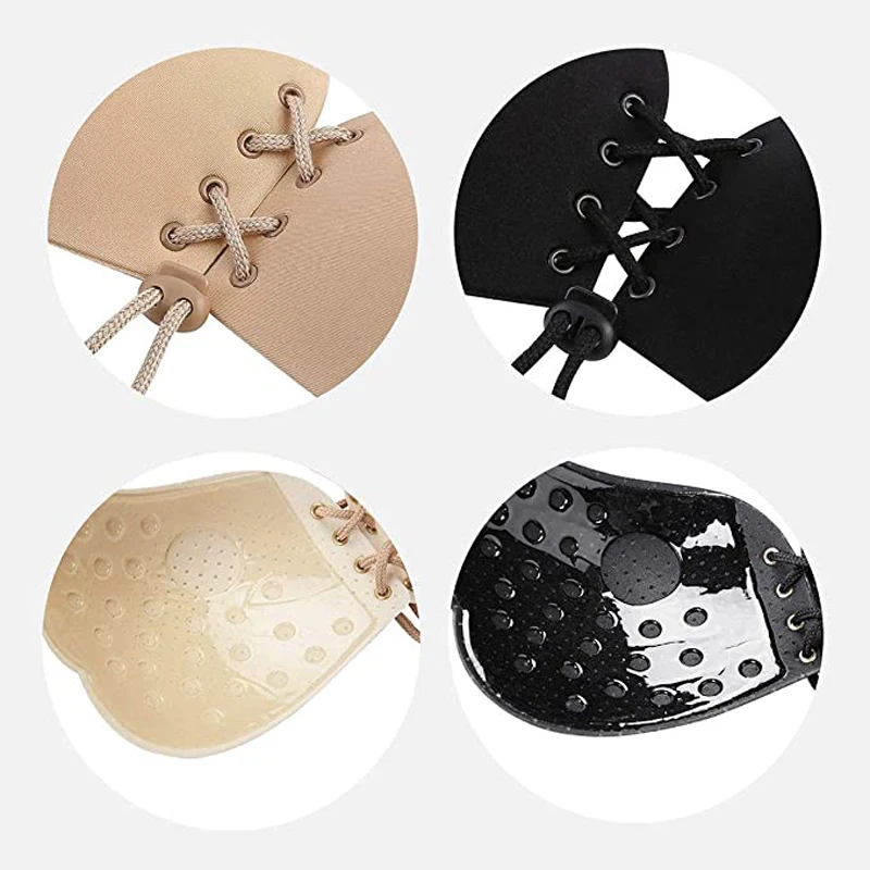 Женский невидимый бюстгальтер без бретелек пуш ап бесшовный силиконовый