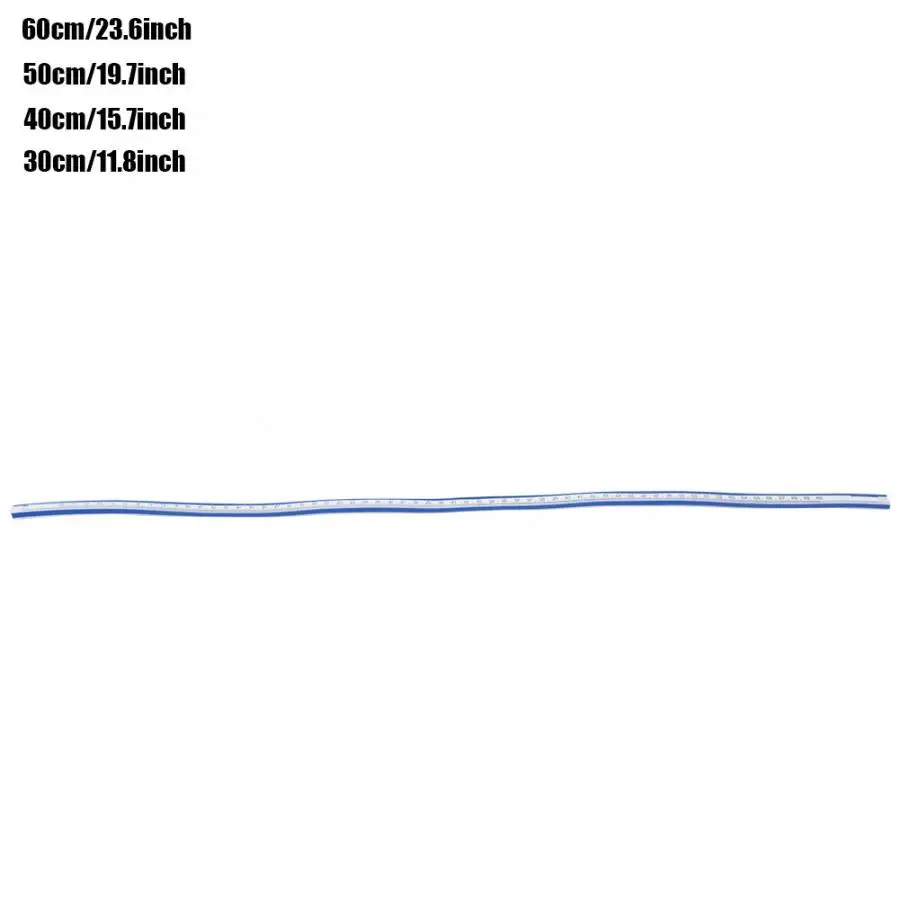 Flexible Plastic Drafting Drawing Curve Ruler Bend Geometric Measuring Rulers for arts painting measuring and drawing curve | Канцтовары