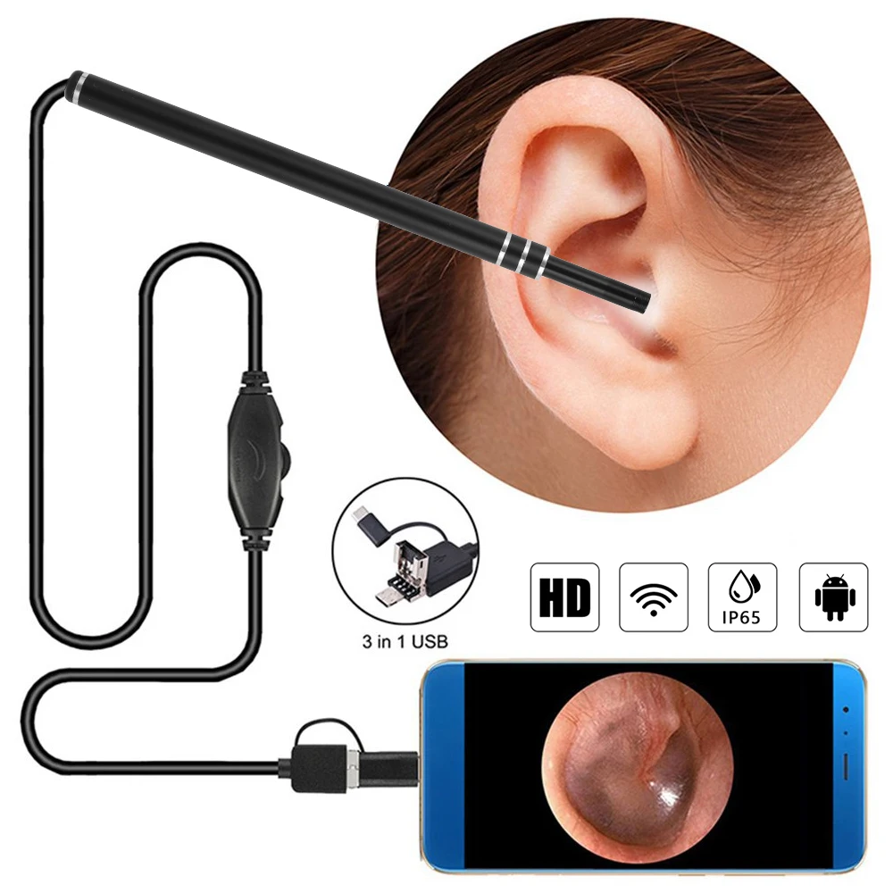 5 мм Micro USB эндоскоп камера Wi Fi для осмотра бороскопов водонепроницаемый мини IPhone