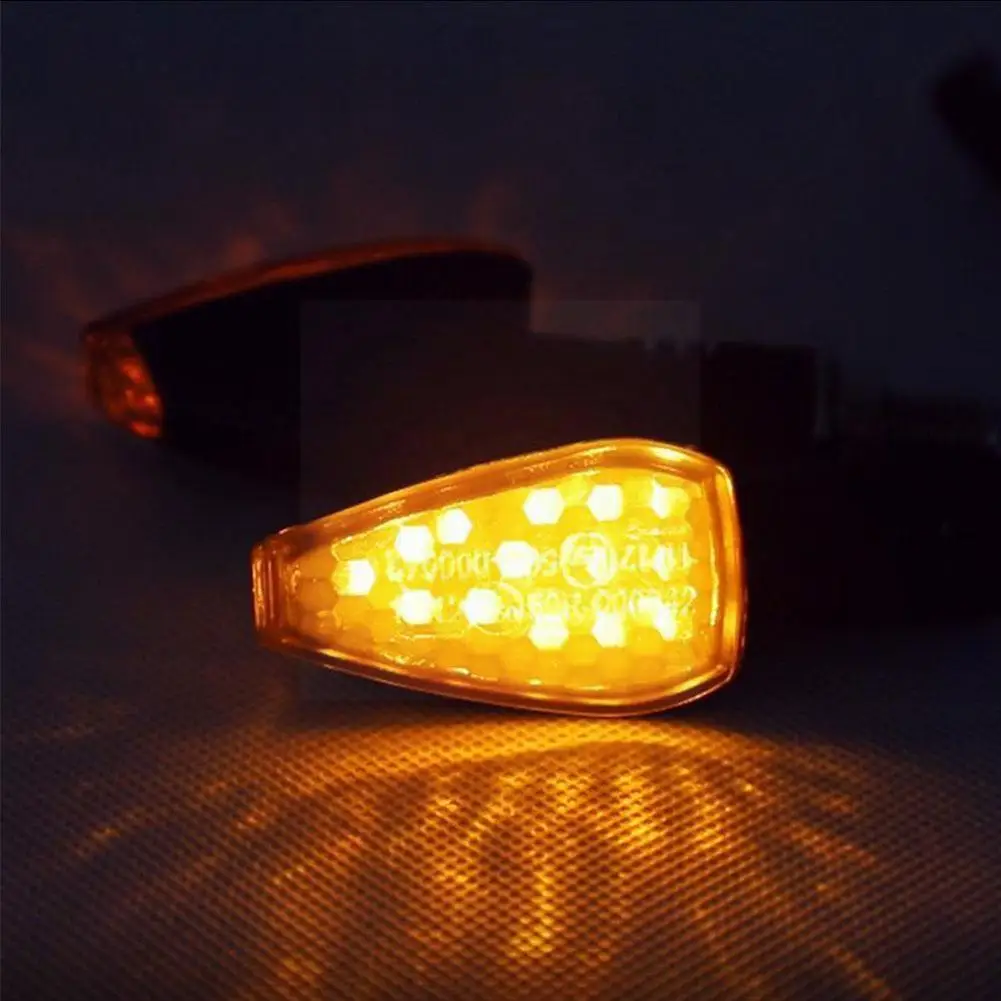 

New Universal Motorcycle LED Turn Signals Long Short Flashers Signal Turn Indicator Accessories Amber Color Blinkers Lights S3Q1