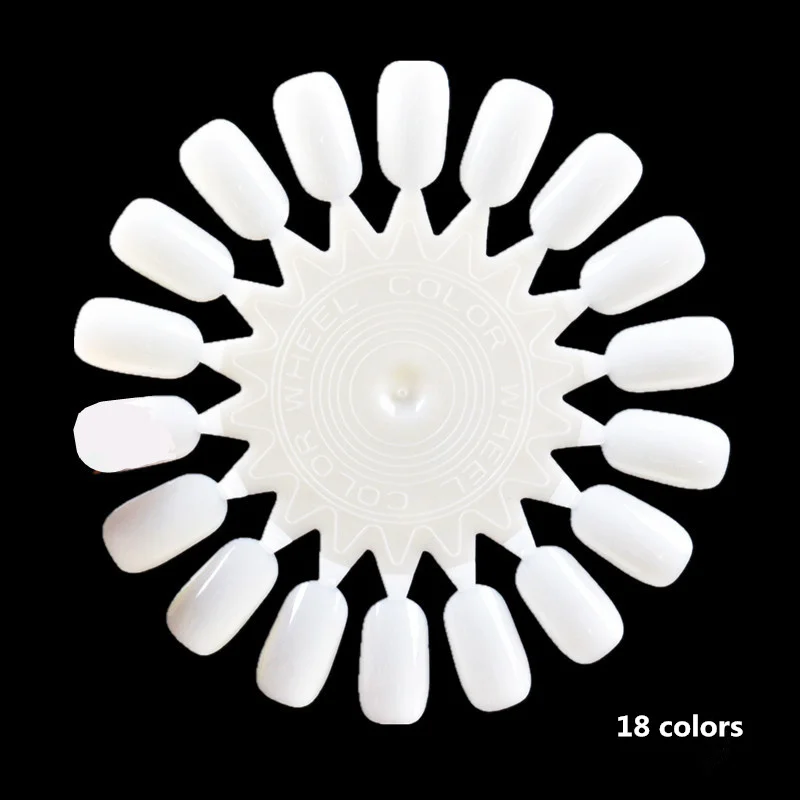 18 цветов таблица ногтевого дизайна акриловый практический дисплей круглое