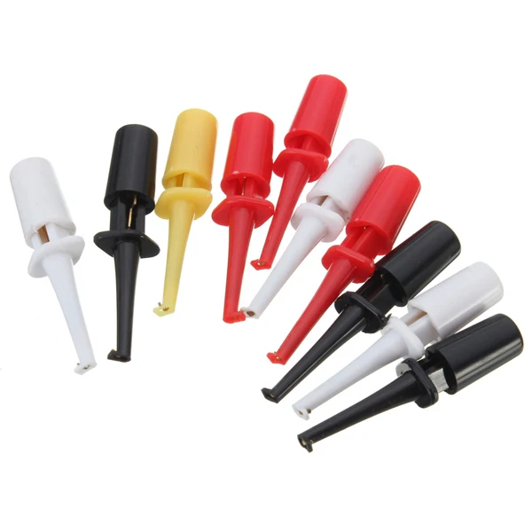 10Pcs Multimeter Lead Wire Probe Test Hook Kit Connector Electronics Laborator | Обустройство дома