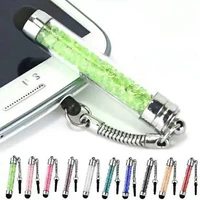 rhinestone stylus pen with dustproof plug for universal touch screens devices capacitive stylus for tablet smart phones