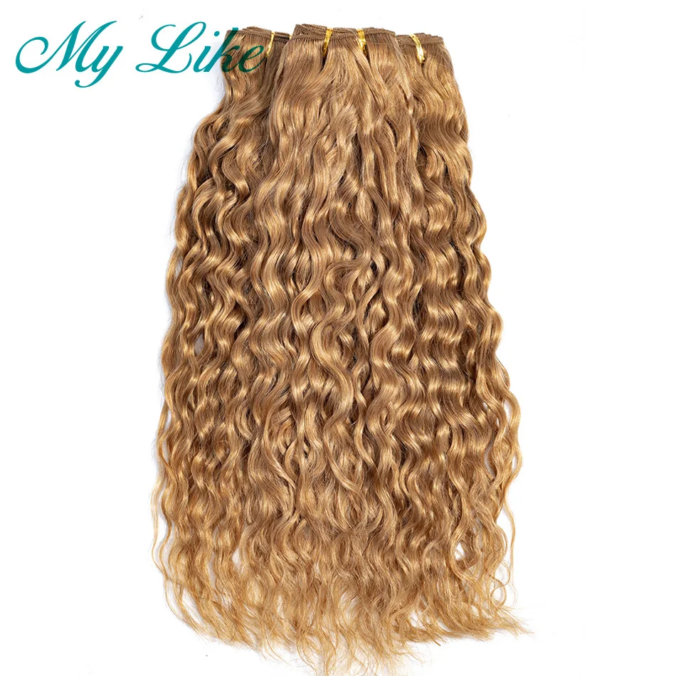 Пучки волос My Like предварительно цветные бразильские волнистые #4