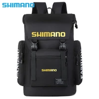 2021 shimano men outdoor sports fishing backpack breathable wear resistant waterproof fishing bag travel camping hiking backpack