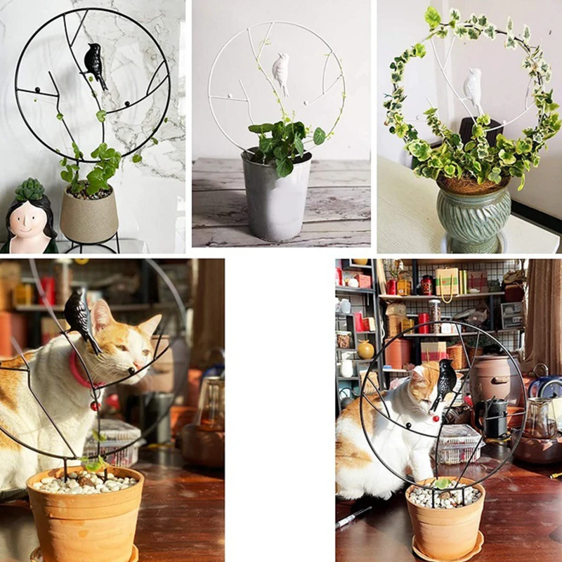 

Climbing Plant Garden Taid Retro Potted Plant With Round Rustproof Metal Bird Durable Climbing Plant Support Garden Tool 30/35Cm