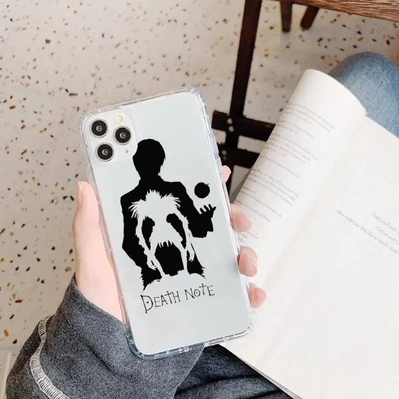

Anime death note Phone Case Transparent for iPhone 11 12 mini pro XS MAX 8 7 6 6S Plus X 5S SE 2020 XR