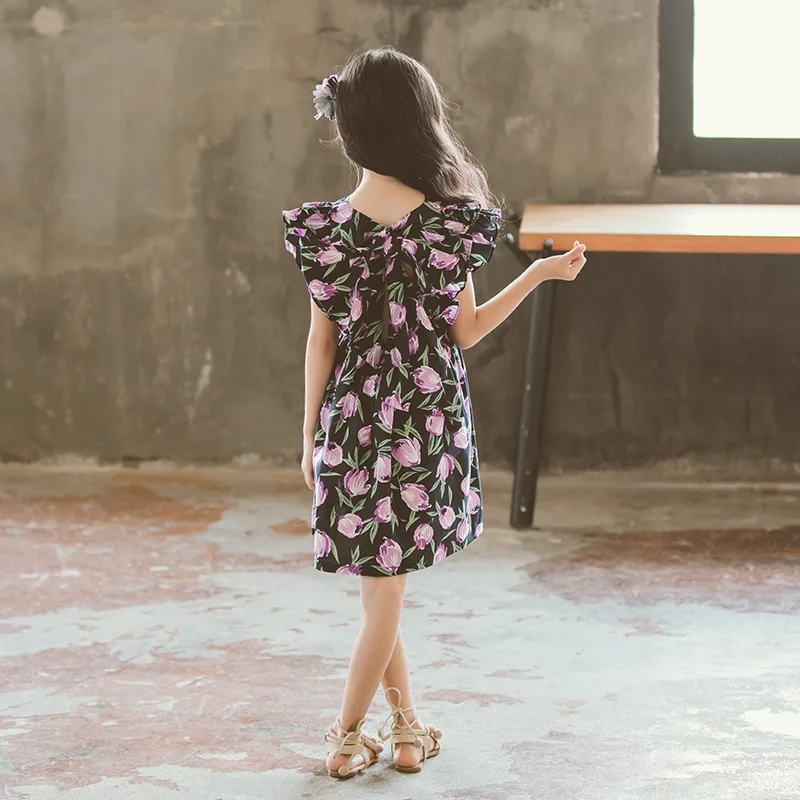 Летнее пляжное платье с открытыми плечами на возраст 6-12 лет | Детская одежда и