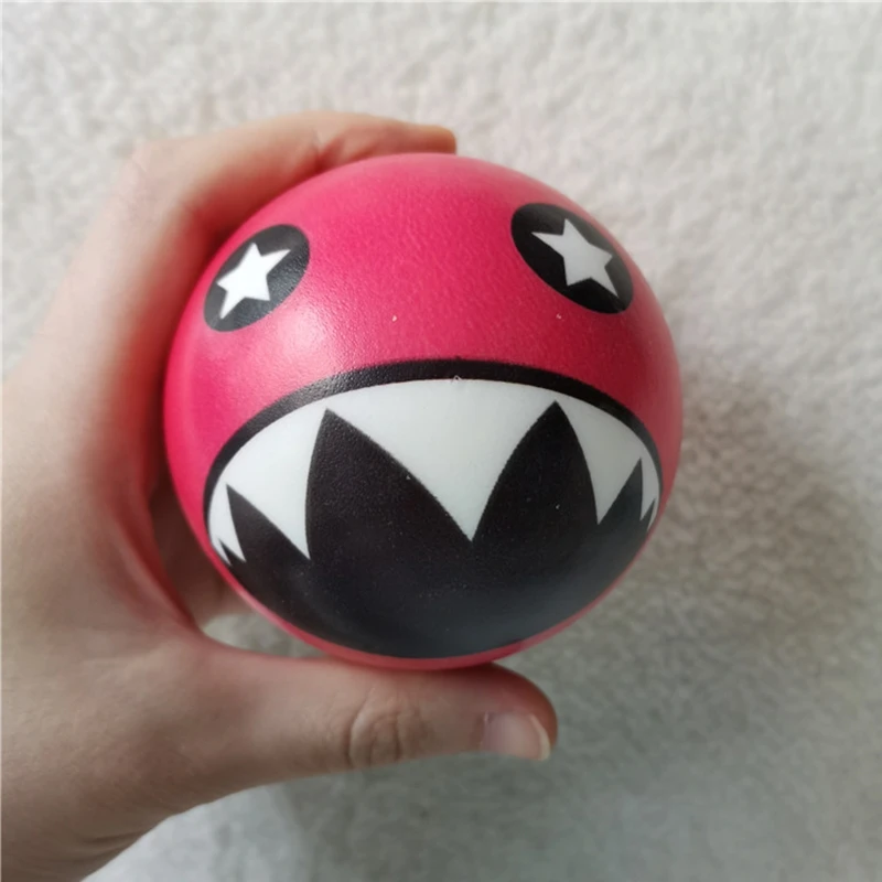7 6 см губка мяч для снятия стресса смешной смайлик гримаса PU пены мягкие шарики