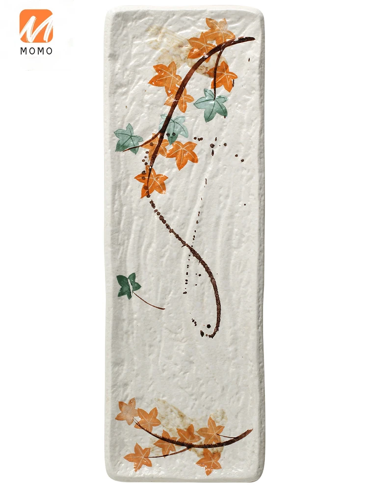 

Creative Ceramic Cuisine Sushi Plate Long Dish Sashimi Turnip Plate Fish Dish Cake Dim Sum Plate Commercial Tableware