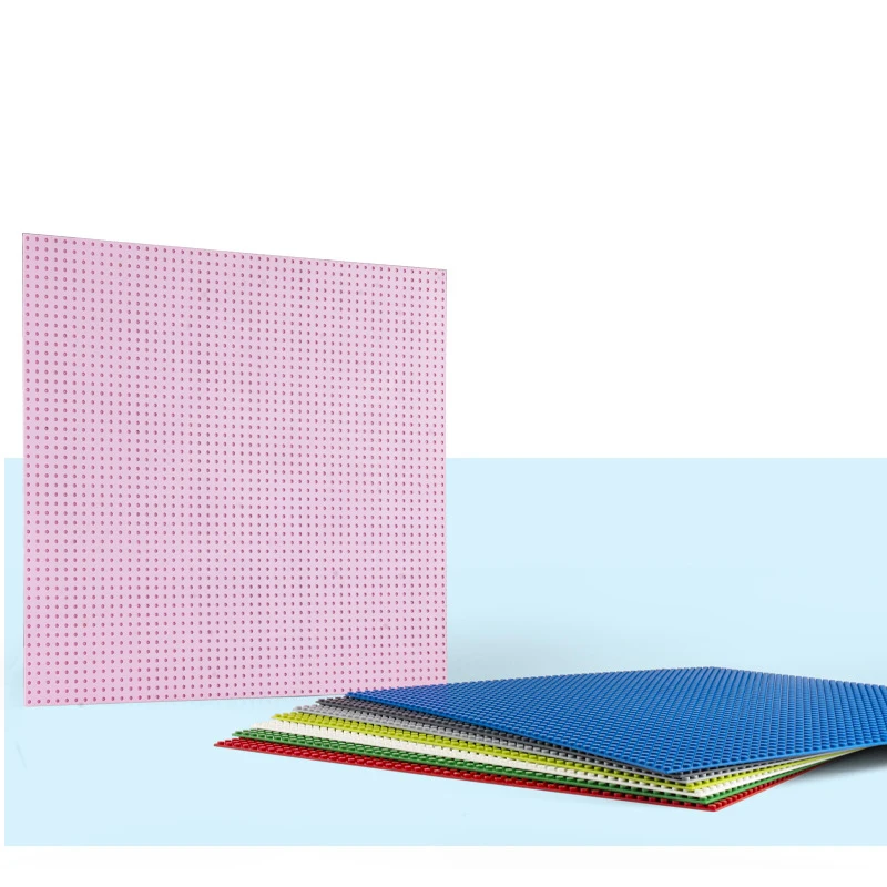 Дешево 1 шт. мелкие частицы 50x50 напольная пластина Кирпич Строительные блоки основание DIY строительный блок совместимый креативный подарок замок и...