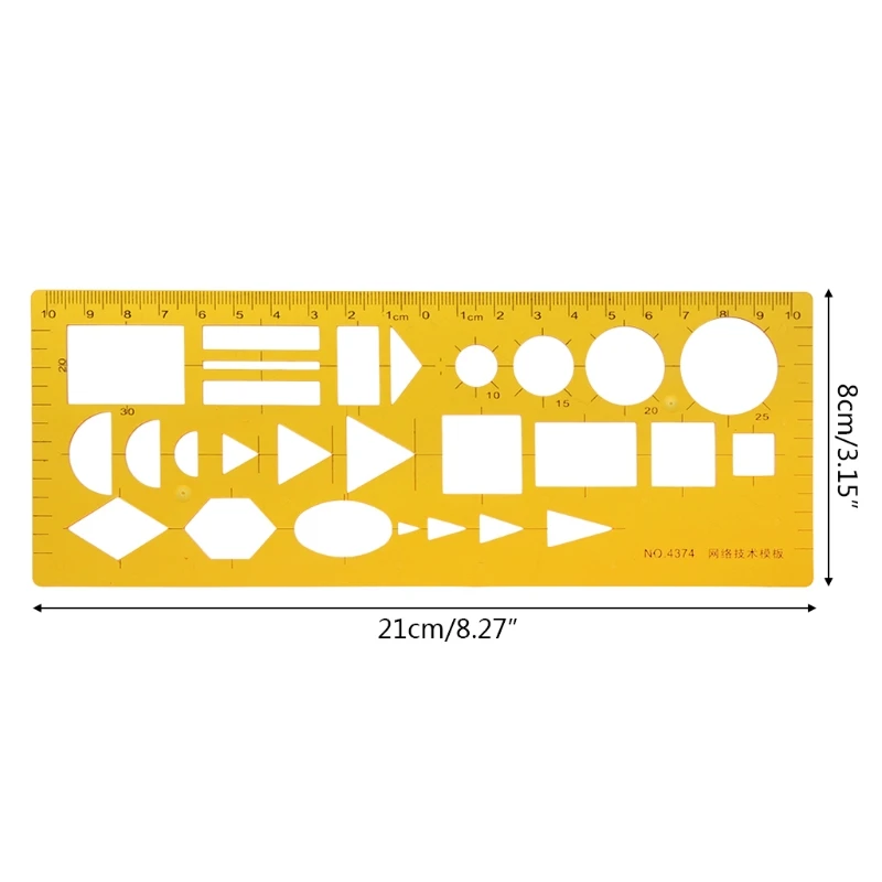 

L9NA Network Technique Technical Drawing Template Ruler Drafting Measuring Tool New