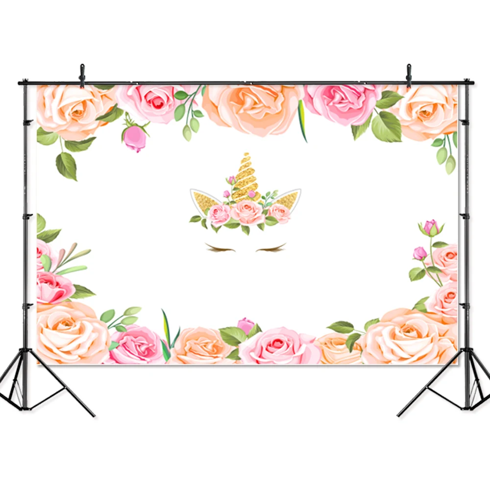 

Тонкий Виниловый фон для студийной фотосъемки с изображением дня рождения крещения детей единорога вечевечерние баннера