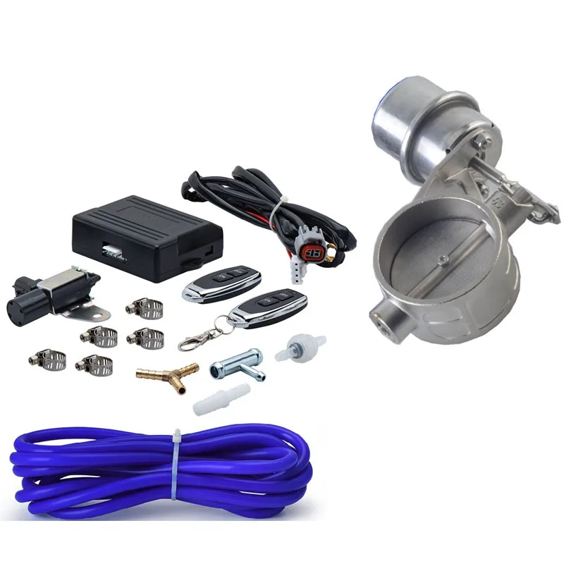 

Exhaust Control Valve Set Cutout 2"/2.36"/2.5"/2.75" Close Style Tube with Vacuum Actuator with Wireless Remote Control Set