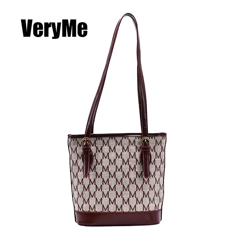 

VeryMe High Quality PU Leather Lady Bucket Bags Luxury Handbags And Designer Shoulder Pack Bolso De Mano Vintage Bandolera Mujer