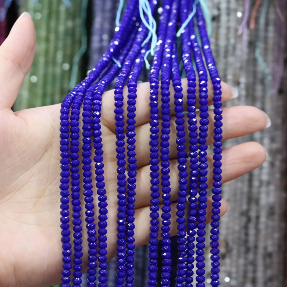 Граненые бусины плоской формы из натурального камня агата россыпью аксессуары