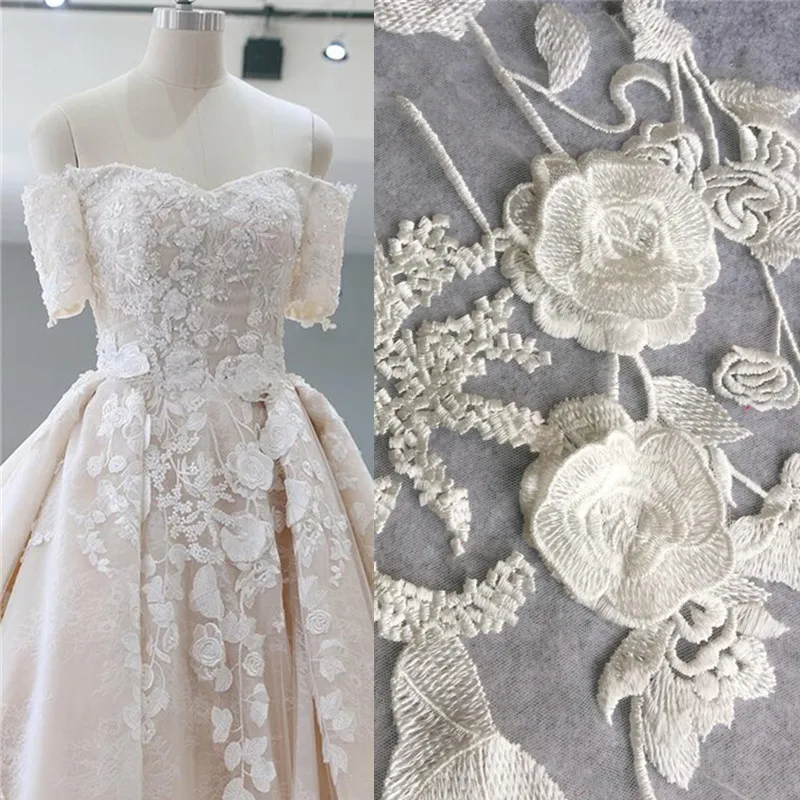 Высококачественная 3D аппликация цветочных лепестков искусственная вышивка