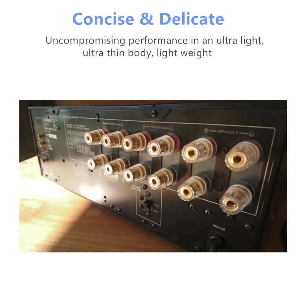 

Speaker Terminal Binding Post Gold Plated Amplifier Connector Suitable For 5mm Banana Plug Connectors Solder Audio Adapter