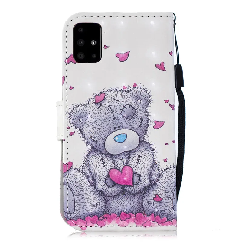 Флип-чехол для телефона samsung A51 Силиконовые задние крышки подставка кошелек карт