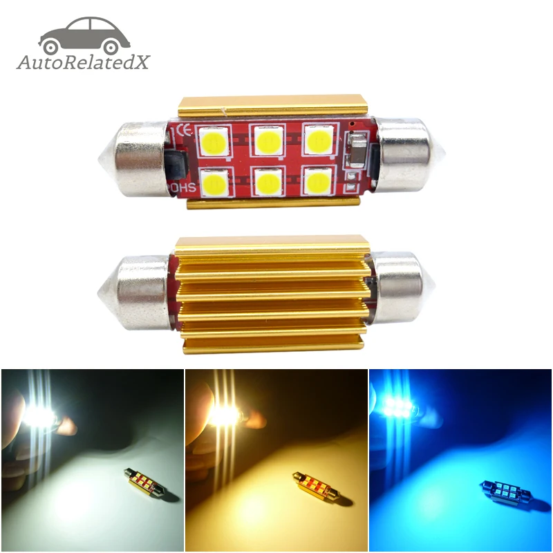 

2x c5w led CANBUS 31/36/39/41mm Festoon C10W led bulb 3030 SMD 12V 24V led reading lamp car Interior Light White Ice Blue