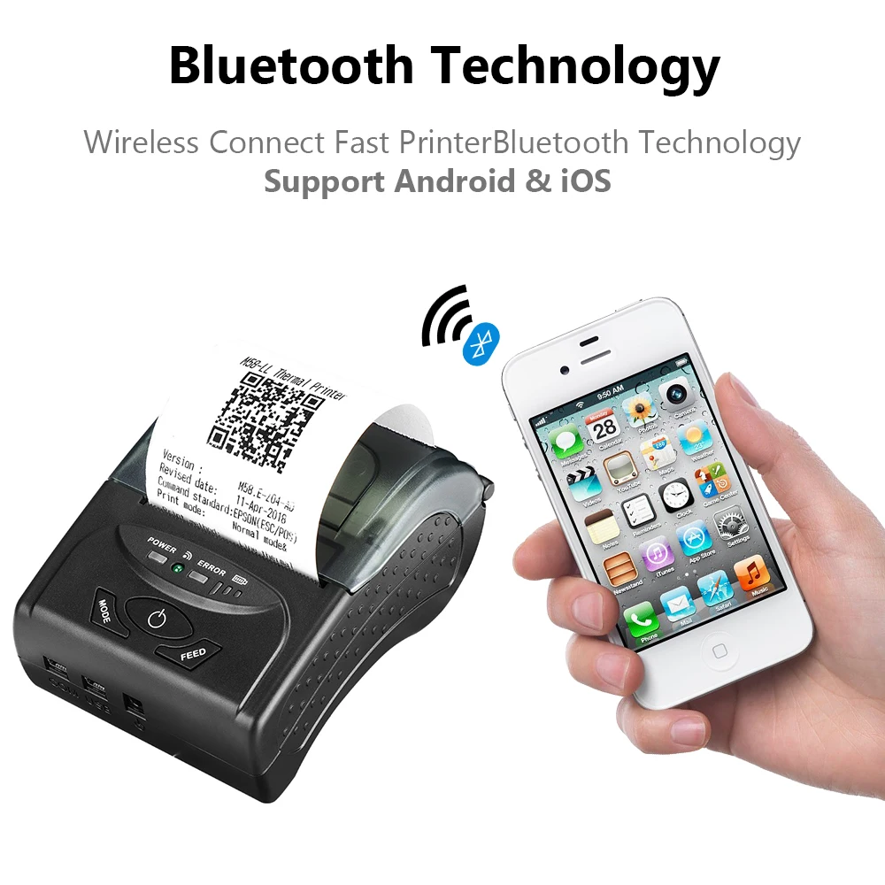 ISSYZONEPOS IMP027 дешевый Bluetooth 4 0 портативный мобильный мини 58 мм кассовый принтер