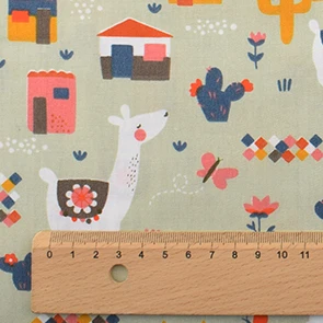 E 1 piece Chainho, серия Happy Animal мультфильм, печать твиловая, хлопковая ткань, Лоскутная Одежда для DIY шитья для малышей и детей - Цвет: E 1 piece