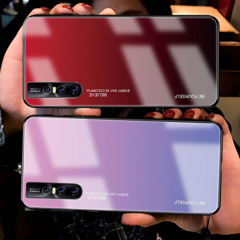 Градиент закаленное Стекло Защитный ЧЕХОЛ ДЛЯ VIVO X 23 27 21 UD Nex A IQ00 Z1 Z1i Z3 Z3i V5 V7 V9 V11 V15