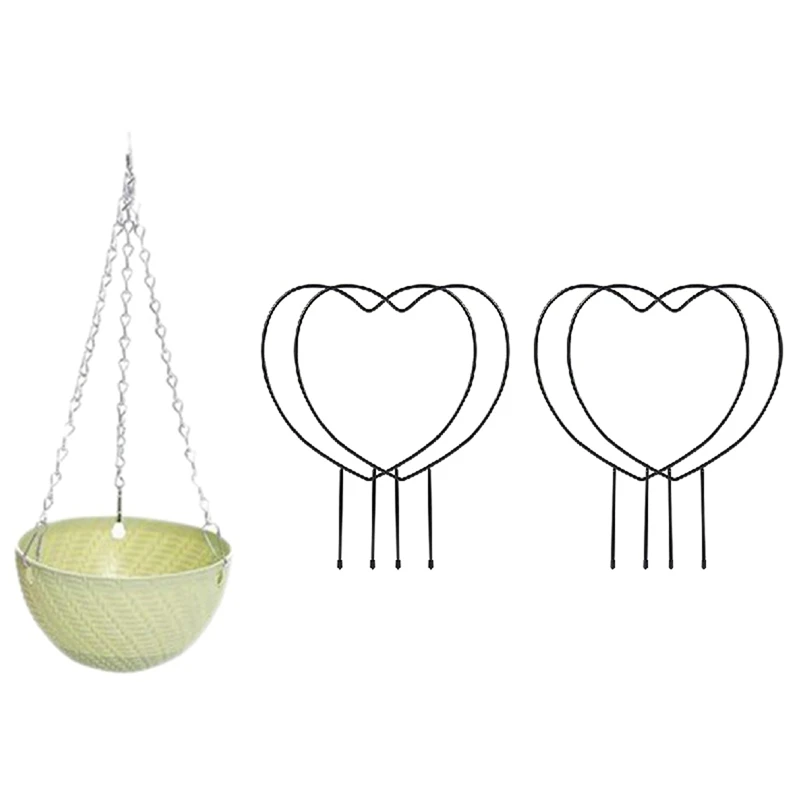 1 шт. круглая пластиковая подвесная корзина цветочный горшок 16x10 см зеленые и 4 13