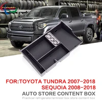 for toyota tundra sequoia 2007 2018 armrest box storage box central modification device box car interior decorative accessories