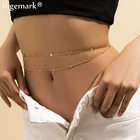 Женская летняя пляжная цепочка на талию, металлическая цепочка на тело, Сексуальная Бикини ювелирные изделия тела, цепочка на талию