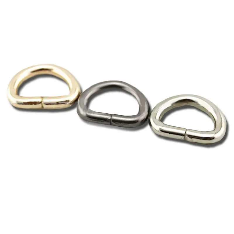 10 шт./лот D кольца ремешок Пряжка внутренняя ширина металлическая полукруглая