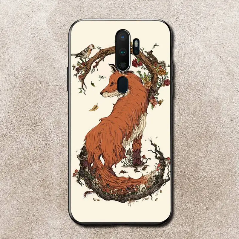 

Funny foxs lovely Phone Case for Vivo Y91C Y11 17 19 17 67 81 Oppo A9 2020 Realme c3