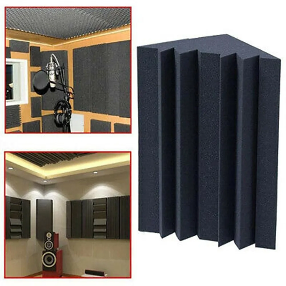 

6Pcs Sound Proof Foam Corner Sound Absorbing Cotton 12*12*24 High-density Flame-retardant Acoustic Studio Wedge Soundproof Cover