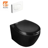Household wall mounted toilet, matte black wall row color toilet, embedded toilet into the wall hidden water tank Closestool